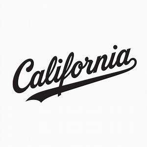 California Retro Script SVG Logo | Vintage Baseball Style State Typography | Digital Vector - Etsy