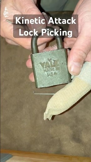 Kinetic Attack on Yale Wafer Padlock, McTickler. #lockpicking #locksport #shorts #covert #skills