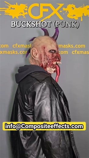 Composite Effects (CFX Masks) on Instagram: "BUCKSHOT (PUNK) MALE SILICONE MASK ⚠️MASK OF THE MONTH⚠️ We took our undead BUCKSHOT and gave him a punk makeover, including piercings, tattoos, and bleeding mowhawk! This mask is available NOW on our website compositeeffects.com! Music by Elijah 'Frawg' Wilson #cfxmasks #siliconemask #monster #punk #sfx"