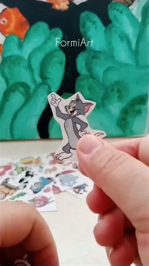 Make stickers easily from adhesive paper😉 #papercraft