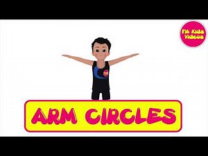 Exercise for Kids|3D Animation|Arm Circles