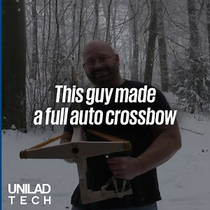17M views · 20K reactions | This man built a full automatic crossbow and it looks lethal  | UNILAD Tech | Facebook