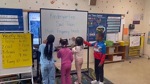 6.7K views · 141 reactions | Ms. S. Thomas’ kindergarten class has a creative way of practing high frequency words with the Soul Train High Frequency Words board! We love the dedication and creativity of all of our teachers at GES! Way to go Ms. S. Thomas’ kindergarten class! #readersareleaders | Greensboro Elementary School | Facebook