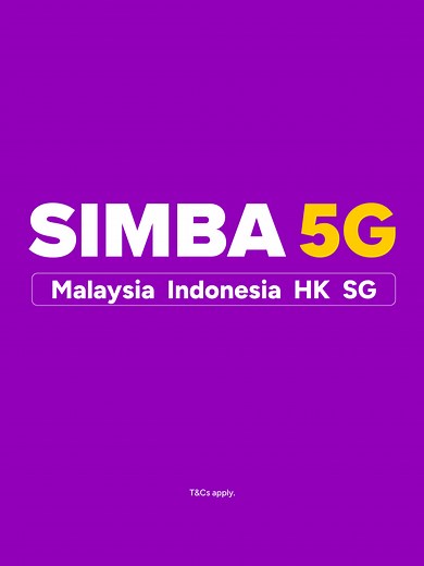 We have made our plans more awesome for you, both Postpaid and Prepaid. 🎉 We have added Hong Kong to the main data. Yes, you can use data in Singapore, Malaysia and Hong Kong. 🎉 We have added APAC roaming. Yes, you are getting MORE data for plans $10 & above. All SIMBA customers, both new and existing, will enjoy these FREE Upsized instantly. T&Cs apply. Sign up or port in now at SIMBA.sg, SIMBA App or visit any Service Centres/Dealers. eSIM available too. #SIMBA#SimplyTheBest#Singapore#Malays