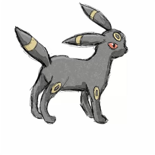 Pokemon 30th anniversary: Umbreon drawing timelapse ✍️ #pokemon #art #drawing
