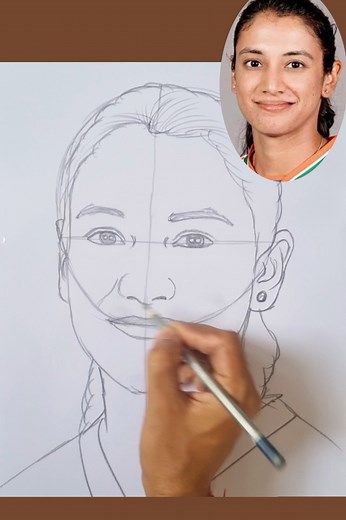 Smriti Mandhana Drawing | CWC 2025 #smritimandhana #drawing #cwc