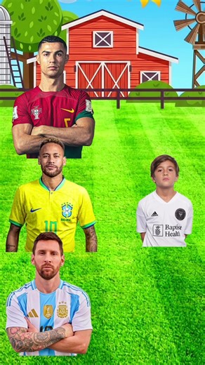 ¿Quién es el papá de quién? 🤔⚽ Ronaldo vs Messi vs Neymar cartoon kids short 😂