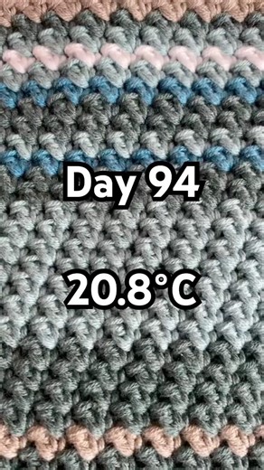 Day 94/365 TEMPERATURE BLANKET #crochet #temperatureblanket #handmade #knitting #janettetemp26 #diy