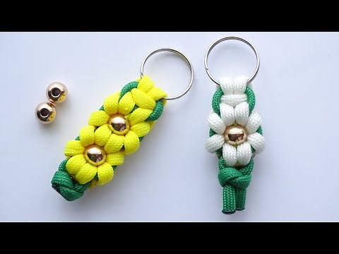 Make a Simple Beaded Daisy Paracord Keychain - CBYS Paracord Tutorial