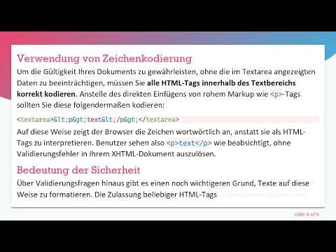 Verständnis der XHTML-Validierung: Der richtige Umgang mit Textareas