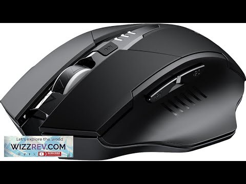 INPHIC Wireless Mouse Rechargeable Battery Visible 2400 DPI 6 Buttons Ergonomic Large