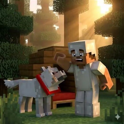 Part 2? #minecraft #gameplay #wolf #steve
