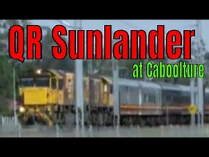 Queensland Rail Sunlander Train from Brisbane to Cairns at Caboolture (QR Railroad Australia)