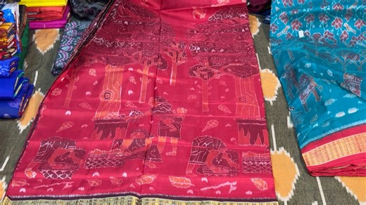 1.6K views | Best Sambalpuri Half Tissue original Pata Collection by Suprabha Meher Handloom #sambalpurihandloom #sambalpurisaree #handloomsaree #sambalpurisilk | Sambalpuri TV | Facebook