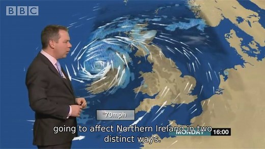 The amber weather warning for Storm Ophelia is now in place, here's Geoff Maskell. | BBC News NI