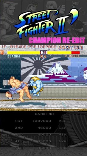 Blanka x E.Honda | STREET FIGHTER II' CHAMPION RE-EDIT #streetfighter #sf2 #sf2ce #shorts #スト２