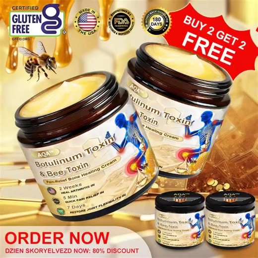 🐝 Do you suffer from orthopedic problems or arthritic pain? I highly recommend the Bone and Joint Treatment Cream with New Zealand Bee Venom, certified by MAYO CLINIC R&D and recommended by orthopedic surgeons. This cream is designed to help repair joint tissues, reduce cysts and swelling, and many patients notice results within 3 to 6 weeks. 🌟 Benefits: Relieves pain, stiffness, and inflammation Promotes joint repair and regeneration Improves elasticity and mobility Supports recovery in condi