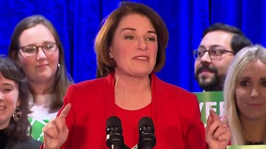 Amy Klobuchar speaks in Iowa amid caucus results delays