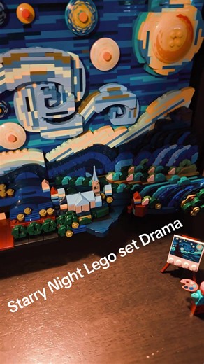 Starry Night Lego set is testing my sanity! #fyp #Viral #Trending #lego #art @LEGO