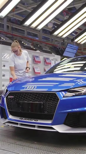 Audi TT RS Assembly Line #audi #audirs #cars #automobile #carfactory #factorywork #cartiktok #asmr #carwork #carlife