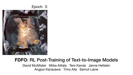 We developed a simple, sample-efficient online RL technique for post-training image generation models. We see it as a possible steerable alternative to CFG, driven by any scalar reward, including human preference.