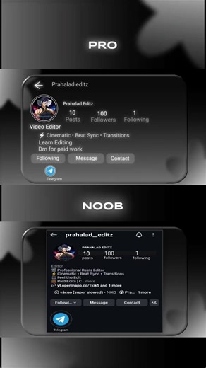 How to create profile animation on alight motion.