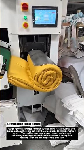 Automatic Quilt Rolling Machine | Fast Bedding Rolling Technology
