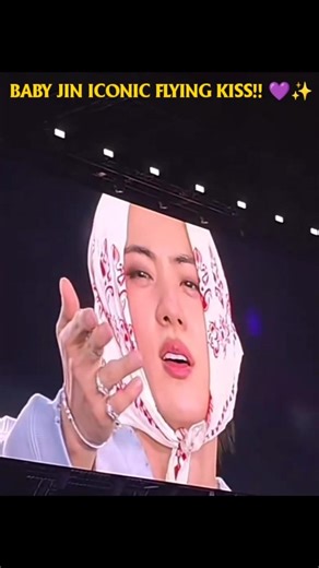 He looks like a baby wrapped in a bandana here 😭💜✨ | BTS CONCERT AT EL PASO 2026 #jin #jinbts #bts