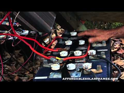 How to connect solar panels to battery bank, charge controller, Inverter
