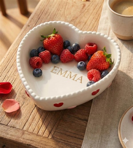 Heart Bowl With Name | "i Love You" Engraved Jewelry Dish | Ceramic Heart Trinket Tray | Valentine's Day Anniversary Gift Ring Bowl - Etsy