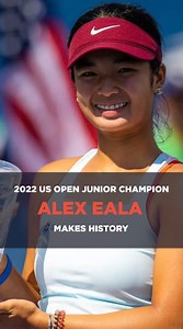 844K views · 10K reactions | Speaking in Filipino, teenage tennis star Alex Eala dedicates her win to the Philippines. Eala becomes the first Filipino to win a junior Grand Slam singles title as she beats Lucie Havlickova of Czech Republic in the final of the US Open. Full story: https://www.rappler.com/sports/final-results-alex-eala-lucie-havlickova-us-open-september-10-2022/ | Rappler | Facebook