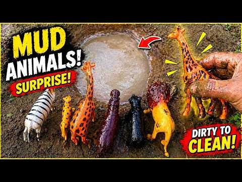 Amazing Animal Rescue from Mud 🐯🐘 | Surprise Toy Animals!
