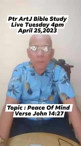 TO GOD BE THE GLORY APRIL 25,2023( 4:00PM) PTR ART J.FREE ONLINE BIBLE STUDY LIVE EVERY TUESDAY AND FRIDAY 4PM TO 5PM VERSE : JOHN 14:27 TOPIC : Peace Of Mind #FacebookReelsContest #Facebook規定禁止活體買賣 #viralreels #facebookreelsto #tiktok企業戶 #cupcatphcreator #reels2023 #reelsvideo #reelsfb # | JIL Engineers and Contractors | Facebook