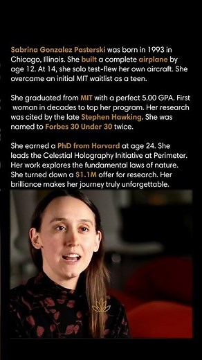 Sabrina Gonzalez Pasterski: The Physics Wunderkind.