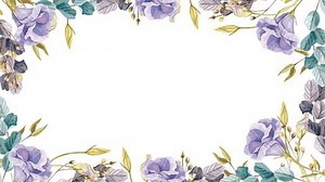 Beautiful Watercolor Floral Border Purple Blooms Stock Footage Video (100% Royalty-free) 3529733927 | Shutterstock