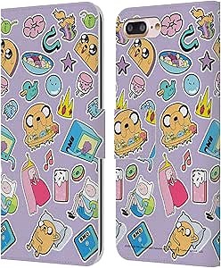 Head Case Designs Officially Licensed Adventure Time Icons Graphics Leather Wallet Case Compatible with Apple iPhone 7 Plus/iPhone 8 Plus