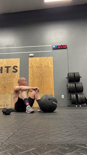 Death by wall ball sit ups