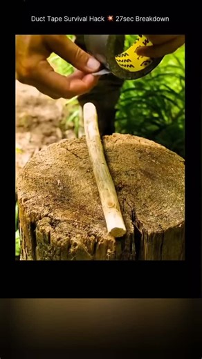 amueffect on Instagram: "The post features a 27-second TikTok video demonstrating a clever survival skill using duct tape, showing how a simple everyday material can be adapted for emergency repairs, tool reinforcement, or outdoor problem-solving. Originally shared on TikTok by @kirill_multitool, the clip highlights practical applications that improve durability and functionality in survival situations. The breakdown has already gained over 60.5 million views and recorded 554k total interactions