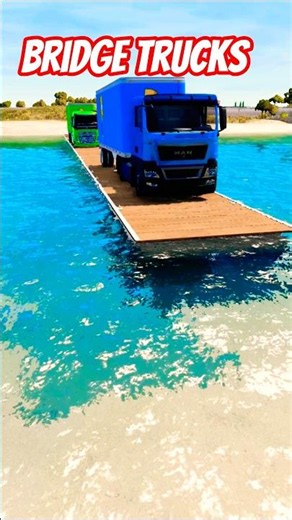 BeamNG.drive - BridgeTrucks 15 🚚🌉🚗😂
