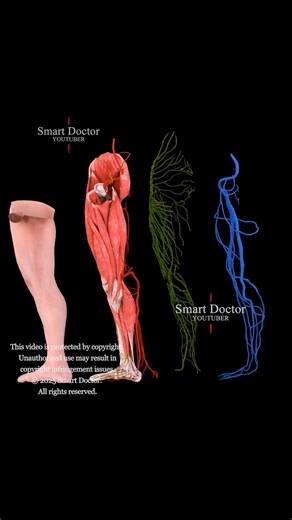 Smart Doctor on Instagram: "Anatomy of the Human Leg with all its Systems ✨ . . The human leg consists of several key systems and components: Skeletal System Femur: Thigh bone, the longest in the body. Patella: Kneecap, protects the knee joint. Tibia: Shin bone, larger and weight-bearing. Fibula: Smaller bone alongside the tibia. Tarsals: Seven ankle bones. Metatarsals: Five foot bones. Phalanges: Toe bones. Muscular System Quadriceps: Four muscles extending the knee. Hamstrings: Three muscles f