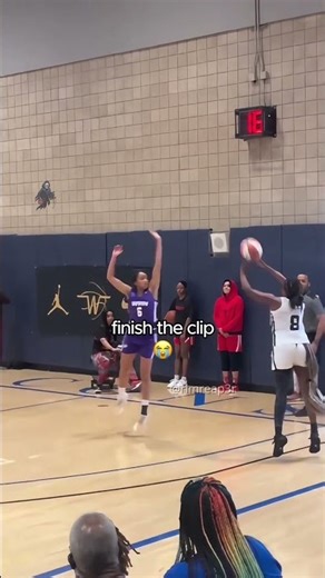 She didn't in fact, finish the clip 😭 #basketball