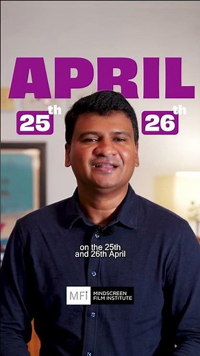 Art of Cinematography A 2 day, power-packed workshop with Alumnus Cinematographer Siddhartha Nuni