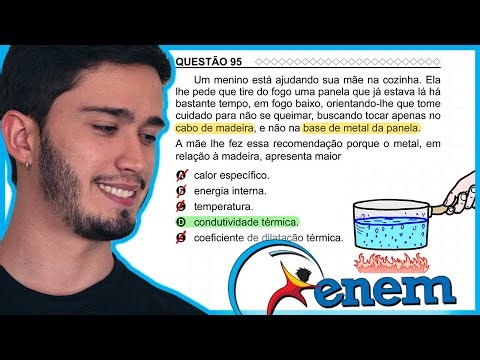 ENEM 2022 PPL - A boy is helping his mother in the kitchen. She asks him to take a pan off the st...