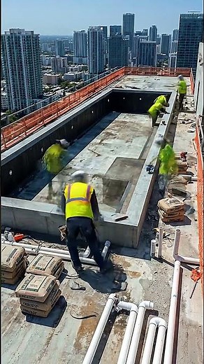 From Empty Roof to Ultra-Luxury Rooftop Swimming Pool | Cinematic Transformation