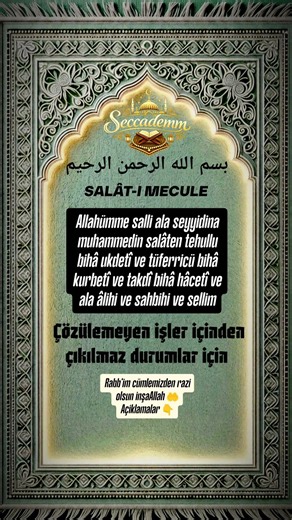 SALÂT-I MECULE çözümsüz işler için;
