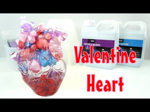 Valentine Gem Filled Anatomical Heart - Beginner Resin Project