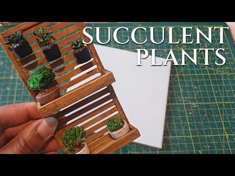 Miniature Succlent Pots And Plants D.I.Y Polymer Clay Tutorial