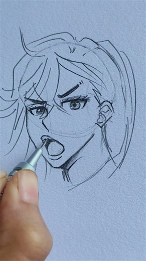 Face expression Tutorial 😝#drawing #facedrawing #expression #animeeart