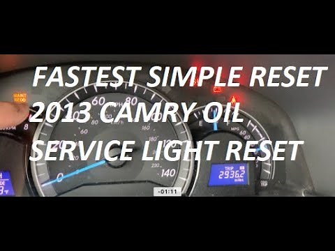How To Reset Oil Change Maintenance Required Light 2013 Toyota Camry