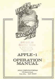 The Apple-1 computer operation manual and warranty – 1976
